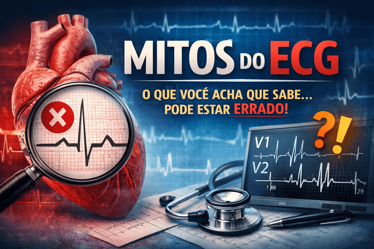 Mitos do ECG: aprendemos a decorar traçados, não a entendê-los