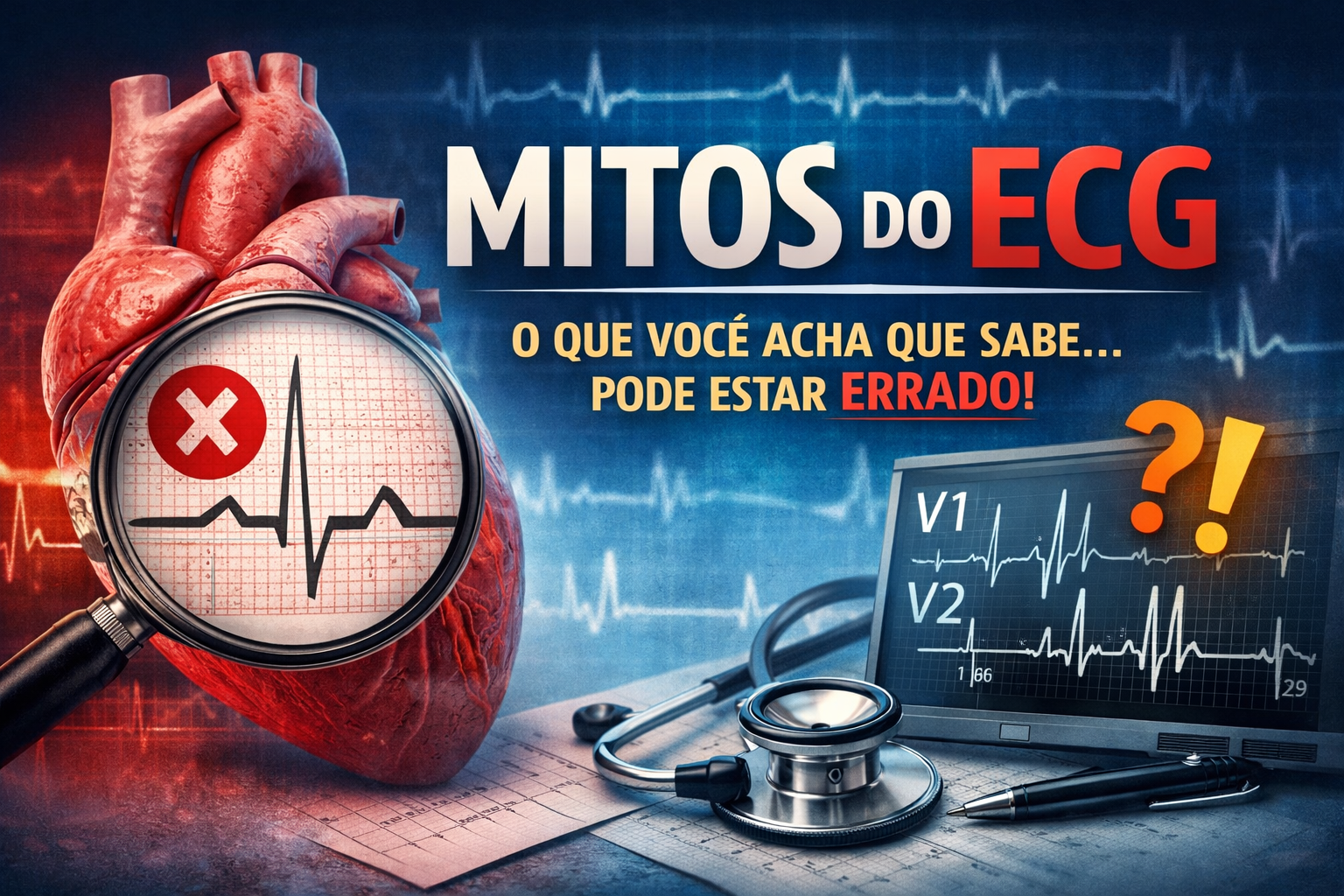 No momento, você está visualizando Mitos do ECG: aprendemos a decorar traçados, não a entendê-los